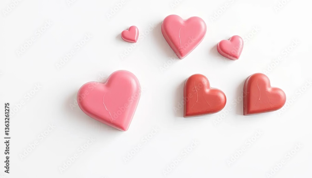 Fototapeta premium Assorted heart-shaped candies