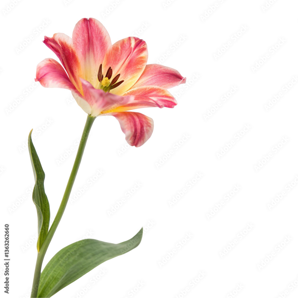 Fototapeta premium Flower with the word flower isolated on transparent background 