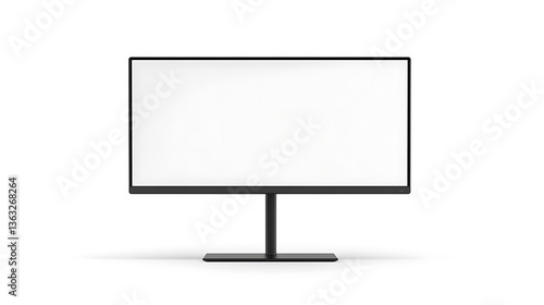 Blank monitor screen with white background.