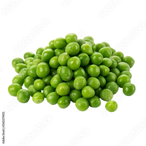 A bunch of green peas isolated on transparent background  
