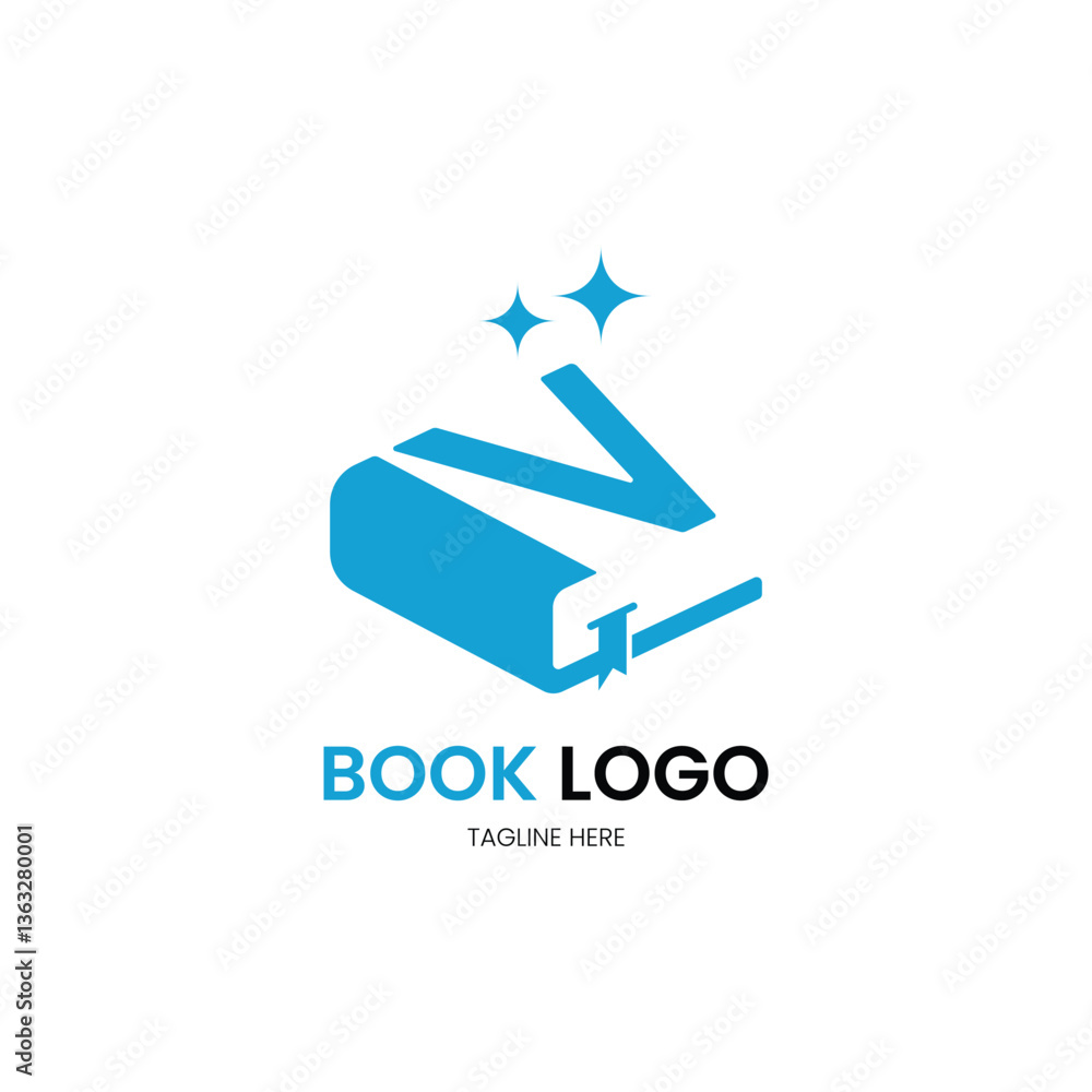 book logo design with letter V. bookstore, library and printing logo book logo design with letter V. bookstore, library and printing logo
