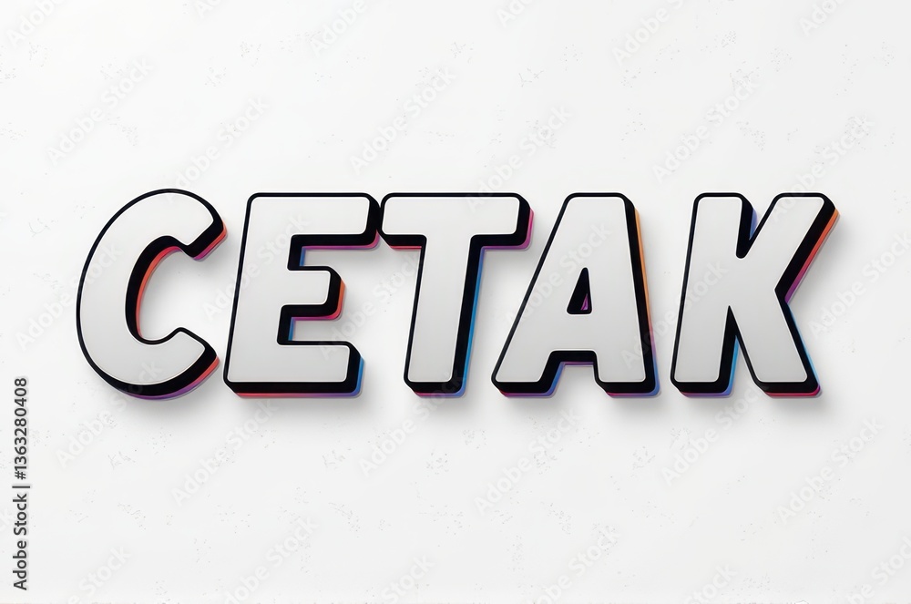 3D Text Effect: Modern Bold Letters 3D Text Effect: Modern Bold Letters