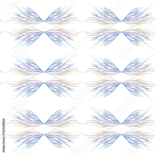 abstract flowers seamless pattern