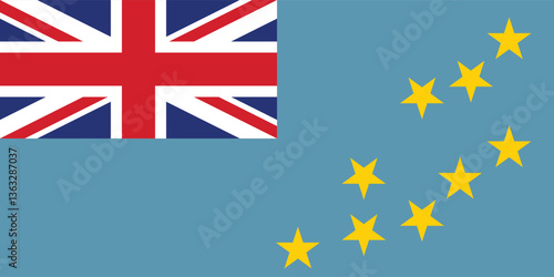 Free Download High-Quality Tuvalu Flag Vector Clipart Illustration - Elegant and Detailed Design for Creative Projects, Digital Art, and Graphic Use - GFXLoad