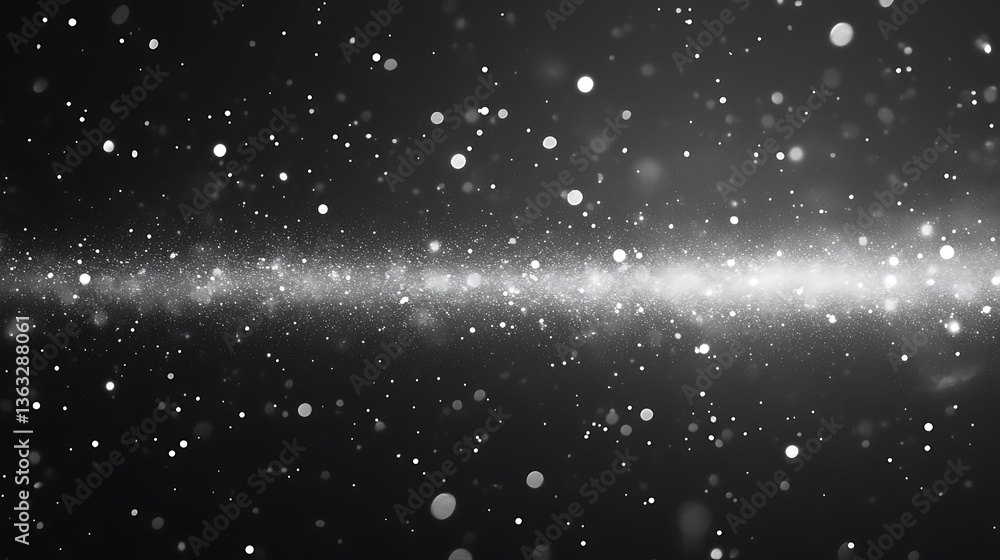 Abstract Light Streaks Night Sky