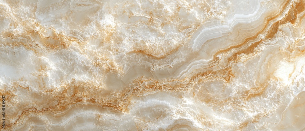 Obraz premium Elegant onyx marble texture with flowing veins and neutral tones creating a luxurious and sophisticated surface for interior design and architectural visualization