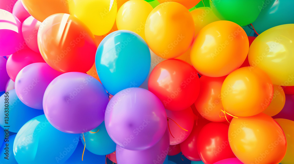 Bright abstract background of jumble of rainbow colored balloons celebrating gay pride Bright abstract background of jumble of rainbow colored balloons celebrating gay pride