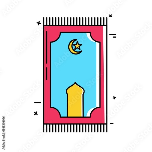 prayer mat dynamic lottle animation of a al fitr al adha asset animation Ideal for motion graphics