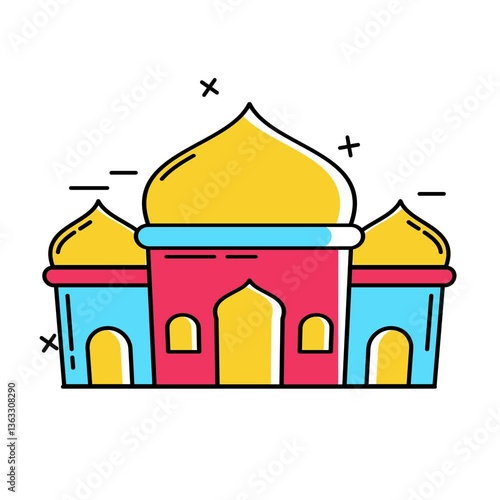Mosque dynamic lottle animation of a al fitr al adha asset animation Ideal for motion graphics