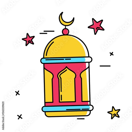 lantern dynamic lottle animation of a al fitr al adha asset animation Ideal for motion graphics.