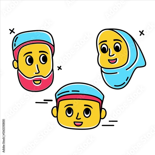 dynamic lottle animation of a al fitr al adha asset animation Ideal for motion graphics