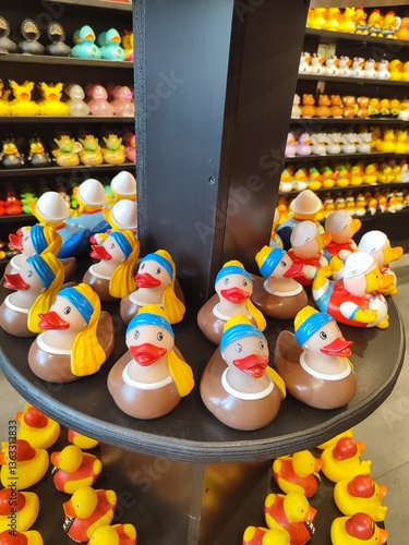 Photography ducks, amsterdam, duck store, duck collection, ducks, shelf, duck cabinet, store