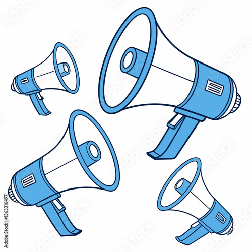 vector illustration of a megaphone