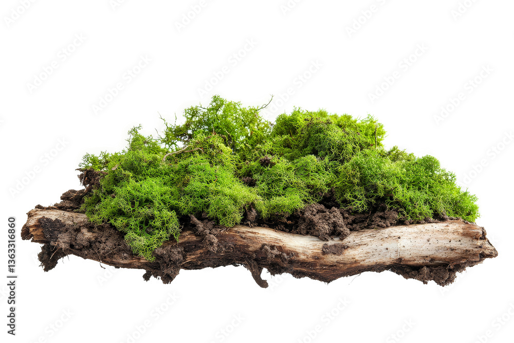 a small plant is growing on a piece of wood cutout and isolated on transparent background a small plant is growing on a piece of wood cutout and isolated on transparent background