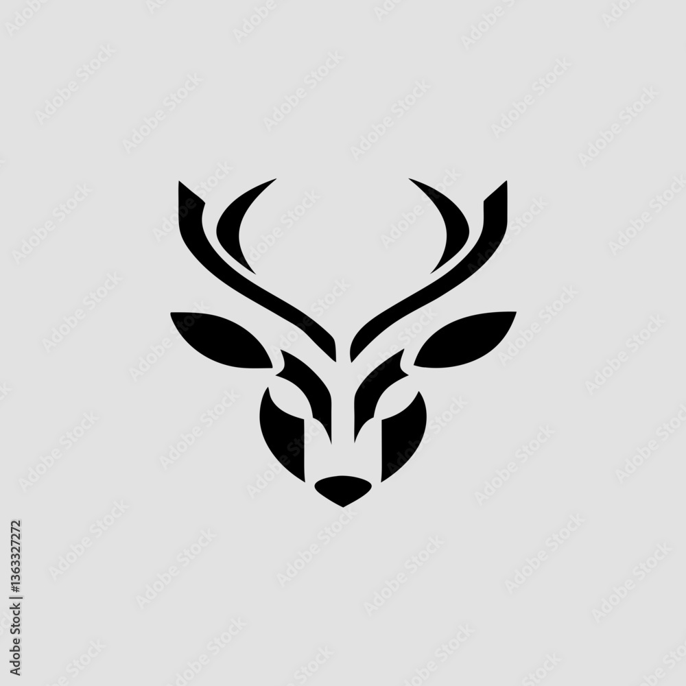 deer head vector logo deer head vector logo