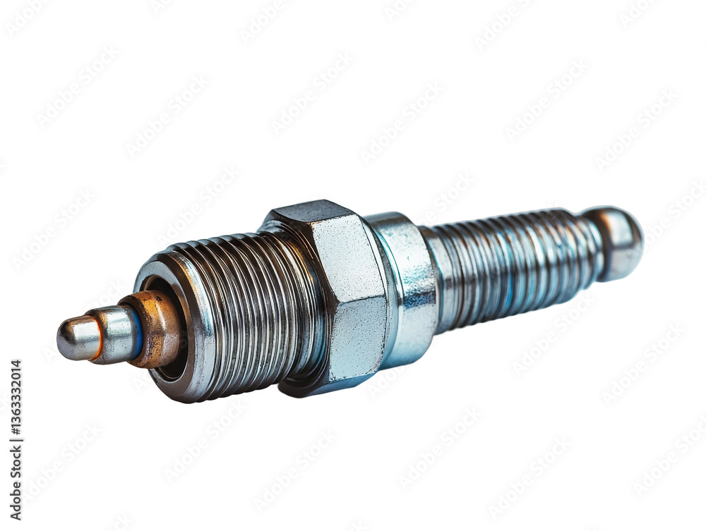 Isolated Used Spark Plug Isolated Used Spark Plug