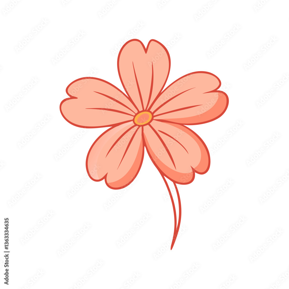 Fototapeta premium Flower illustration, figure pattern, flower background, flower material, figure graphic, spring poster, flower pattern, flower sticker, plant drawing, emotional flower, figure branding, flower texture