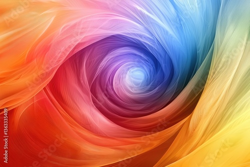 A mesmerizing abstract vortex of vibrant colors, showcasing a swirling pattern of hues