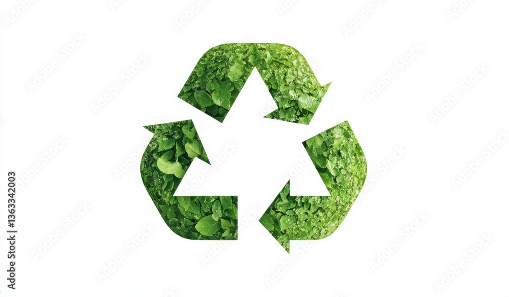 Obraz premium Eco-Friendly Green Recycling Symbol Vector Logo Design with Flat Colors and Clear Edges