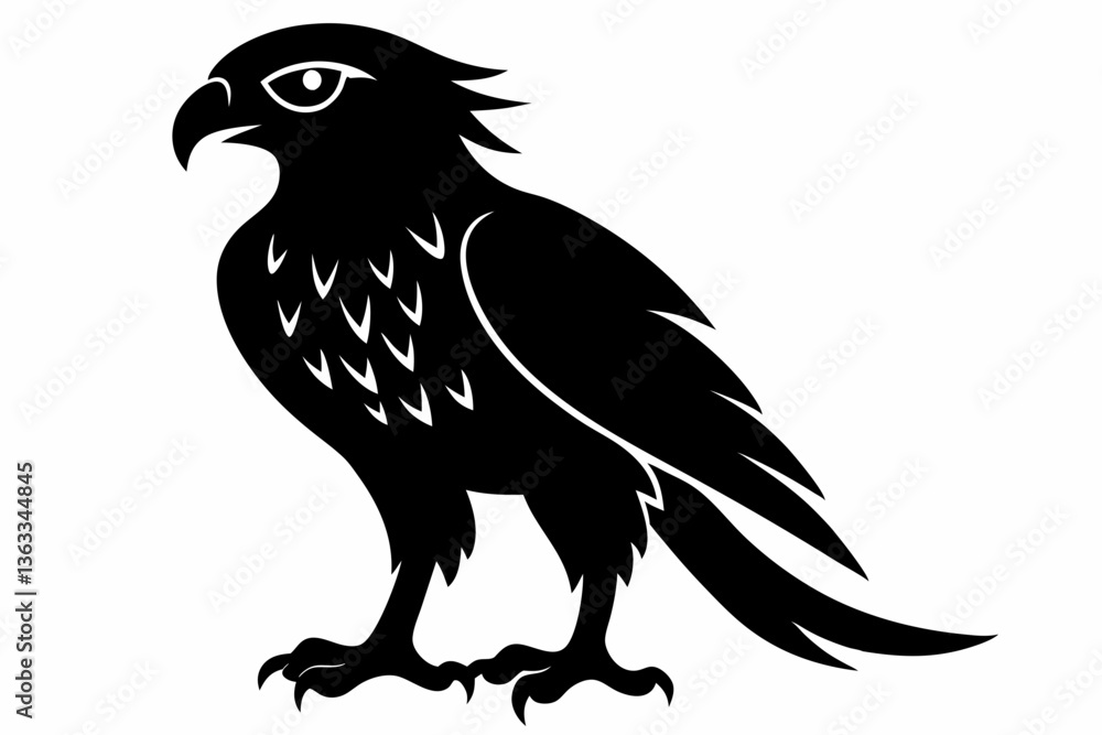 Obraz premium tailed hawk black silhouette vector