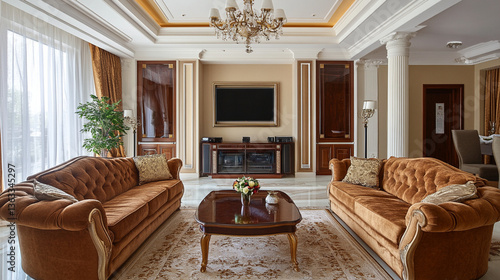  Interior of a living room in Contemporary style.