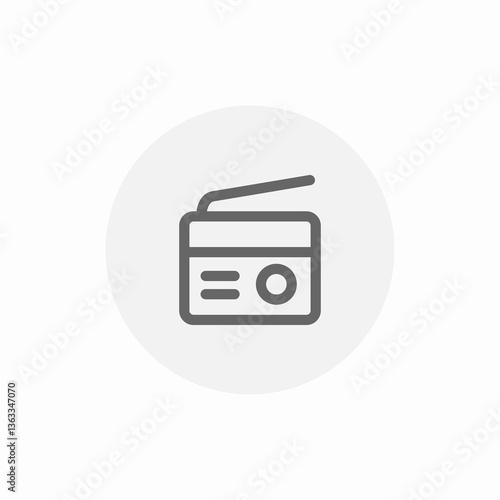 radio play icon sign vector