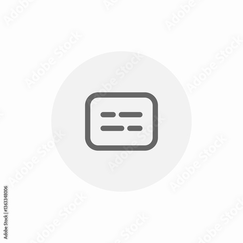 subtitle words icon sign vector