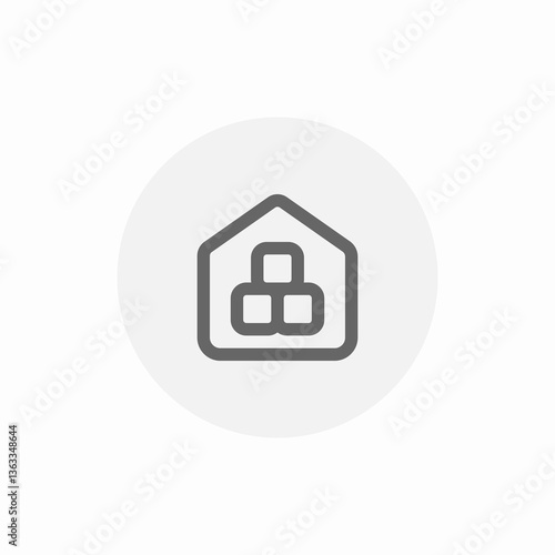 warehouse room icon sign vector
