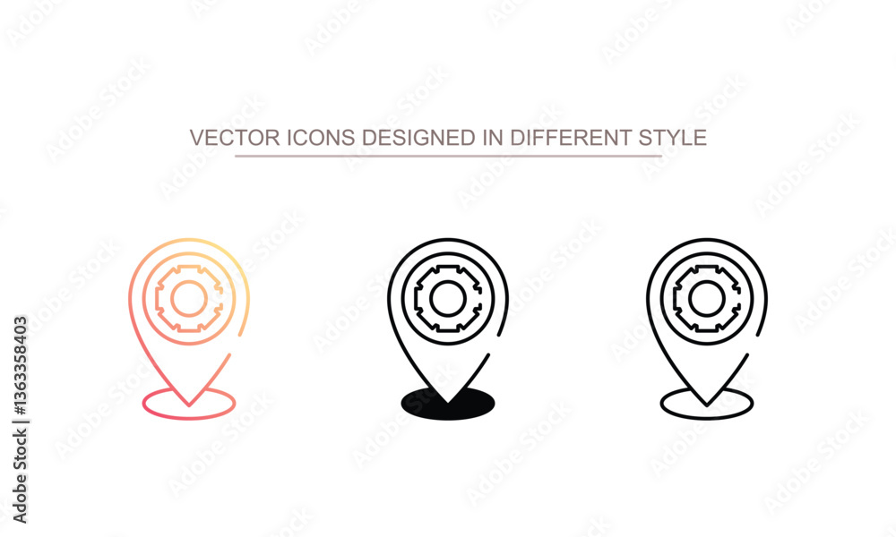 Support Location icon design with white background stock illustration Support Location icon design with white background stock illustration