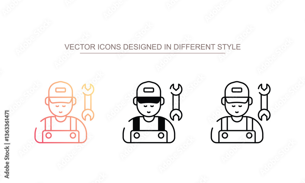 Technician icon design with white background stock illustration Technician icon design with white background stock illustration