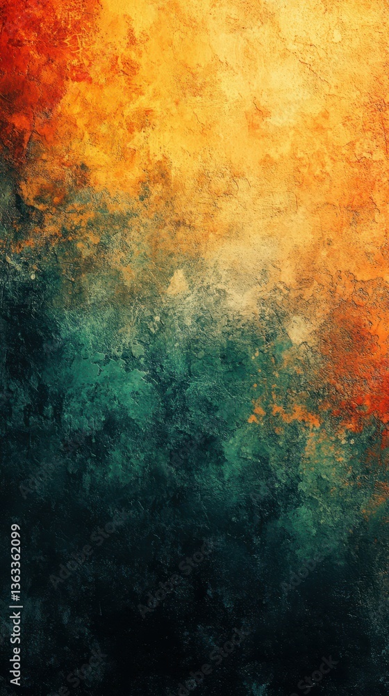 Obraz premium Abstract texture featuring warm hues blending into cool tones in a modern art style