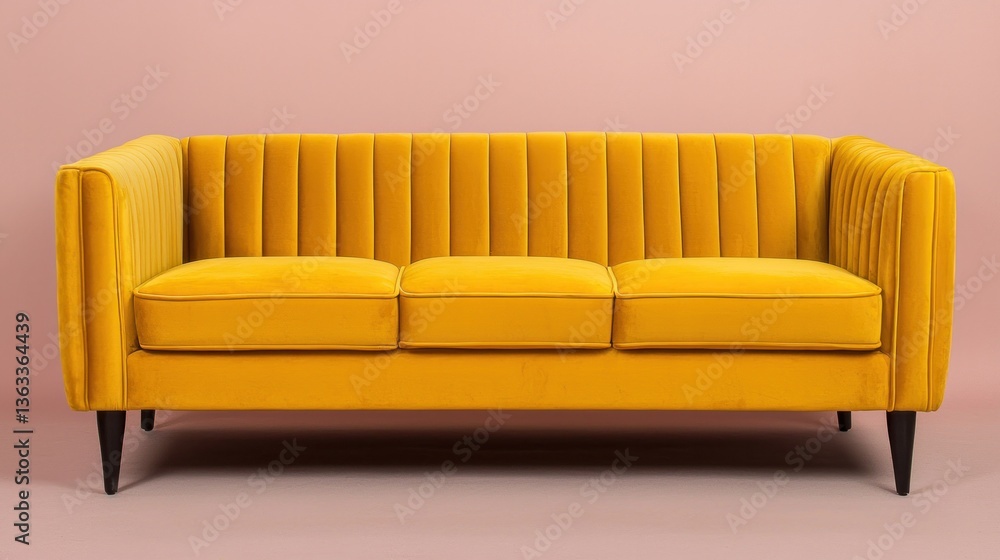 Obraz premium Showcasing contemporary furniture modern living room photography in an artistic minimalist setting