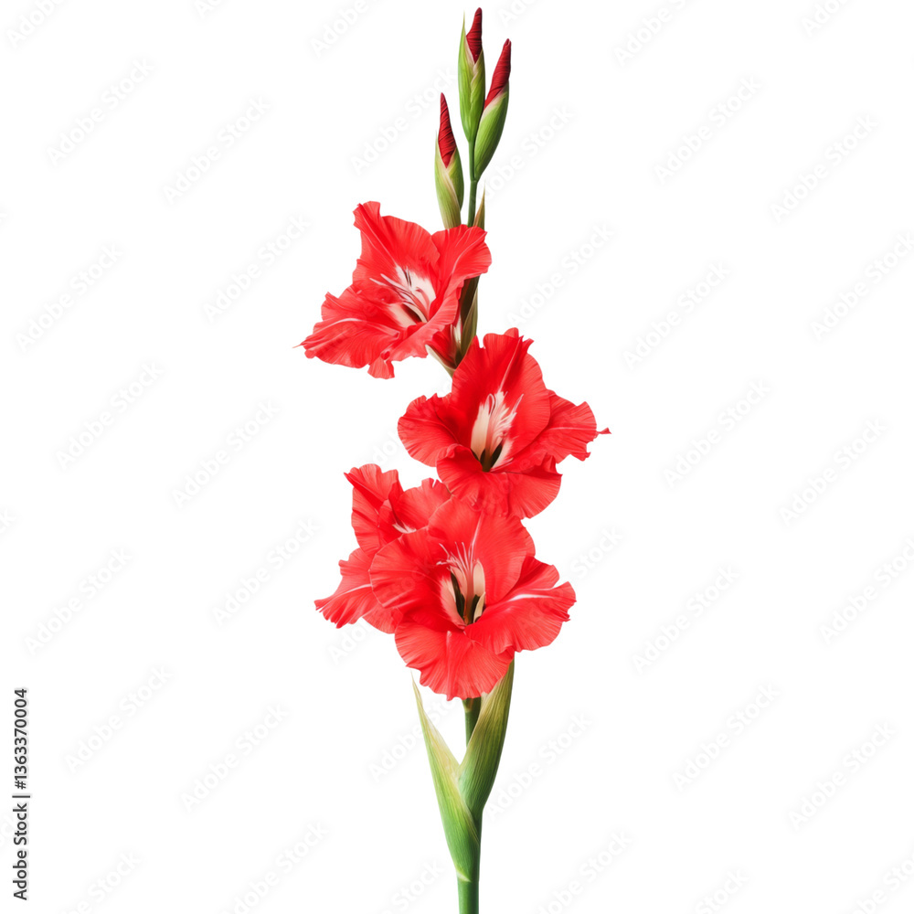 Fototapeta premium Stunning Red Gladiolus Blossoms