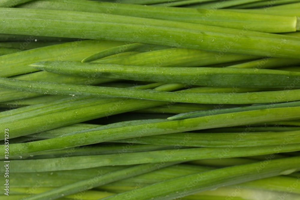 Fresh green onions as background, top view Fresh green onions as background, top view