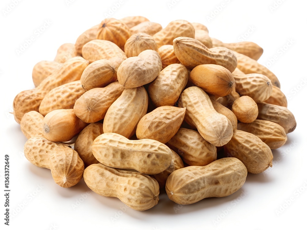 peanuts on white background peanuts on white background