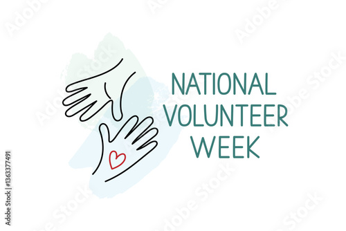 National Volunteer Week greeting concept.	