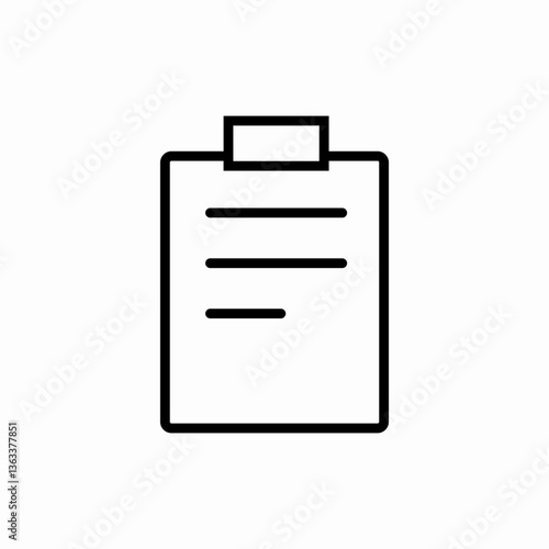 Plain text document icon vector sign