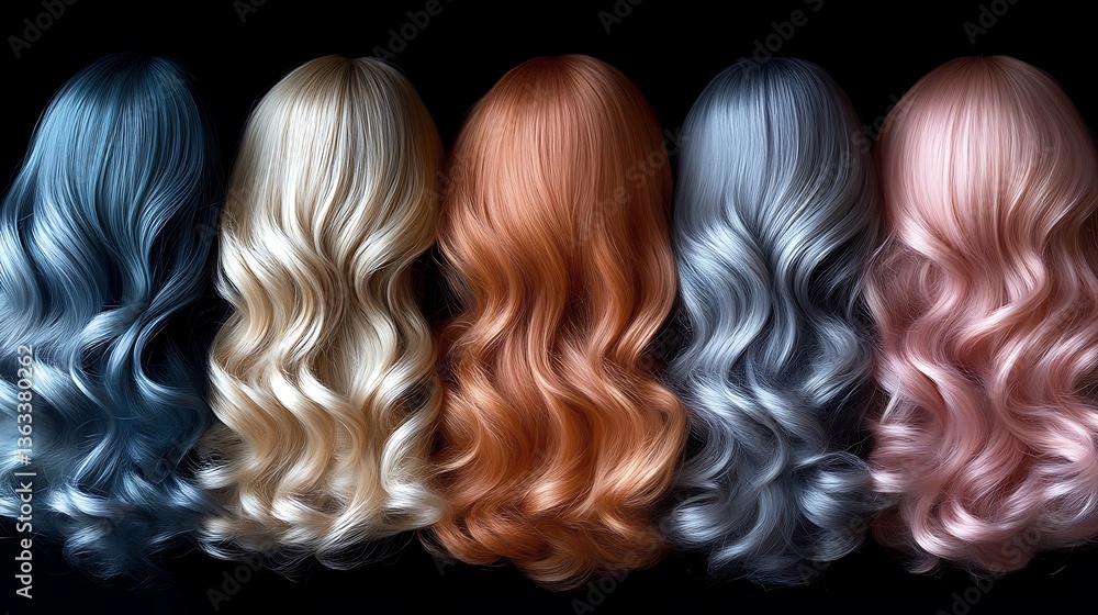 Wavy Hair Color Palette. Wavy Hair Color Palette.