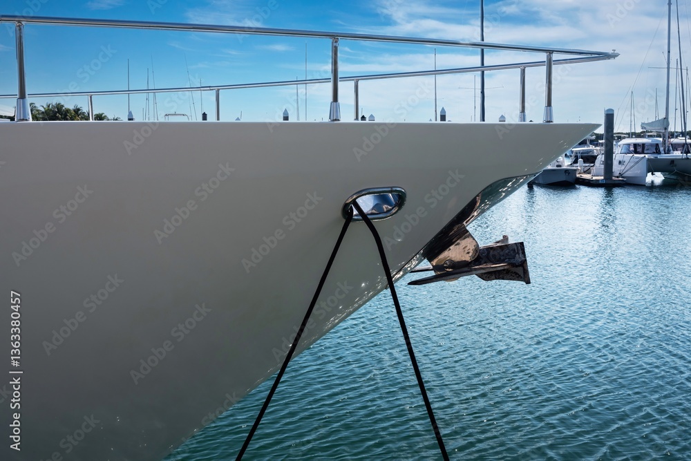 Fototapeta premium closeup of yacht's front