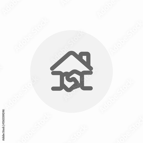 house agreement icon sign vector