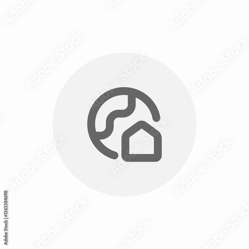 internet home icon sign vector