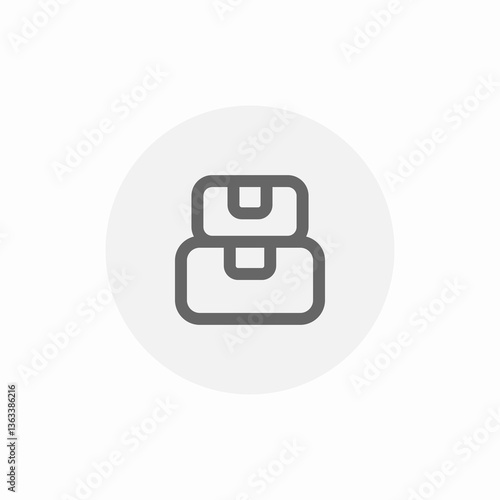 pile box icon sign vector