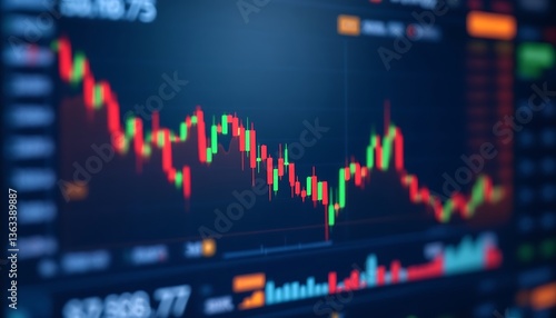 Wallpaper Mural stock market graph,  stock market data  Torontodigital.ca