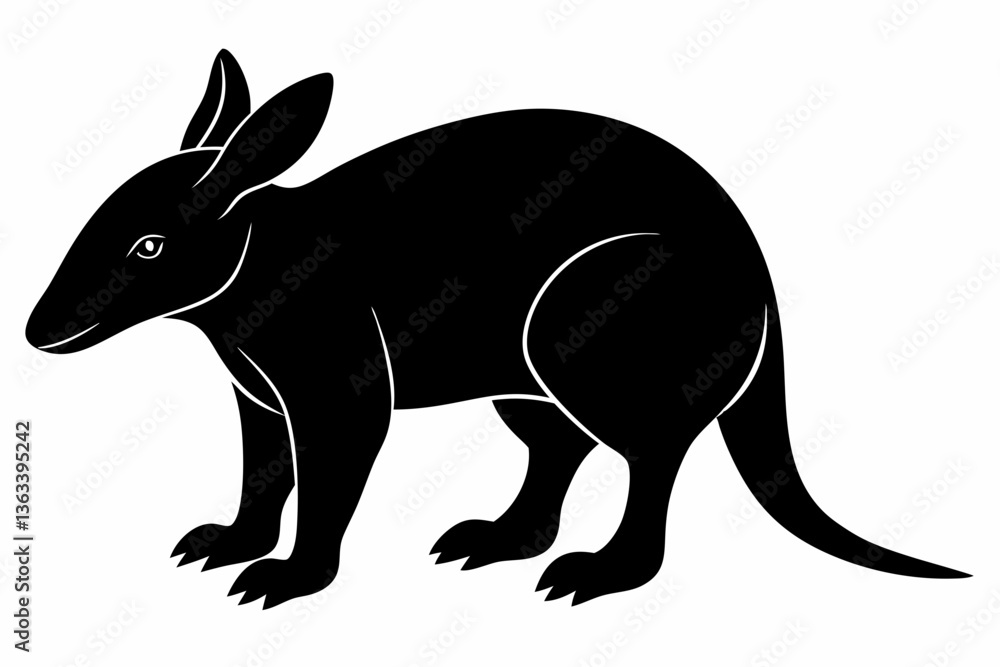 Obraz premium aardvark silhouette black silhouette vector