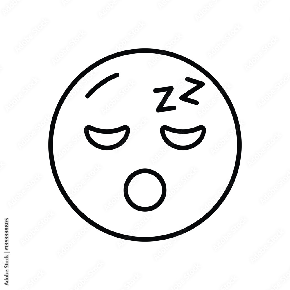 Fototapeta premium Sleeping Vector icon