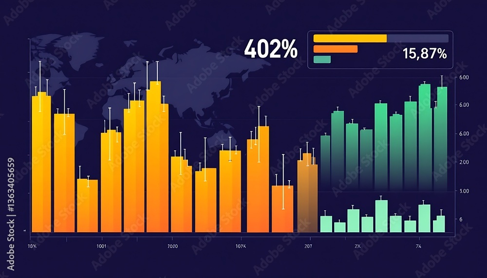 Fototapeta premium stock market graphs