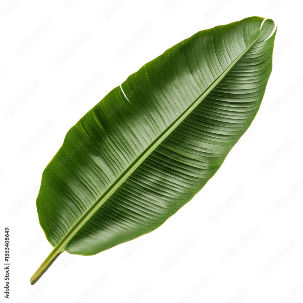Close-up of a Lush Tropical Banana Leaf Close-up of a Lush Tropical Banana Leaf