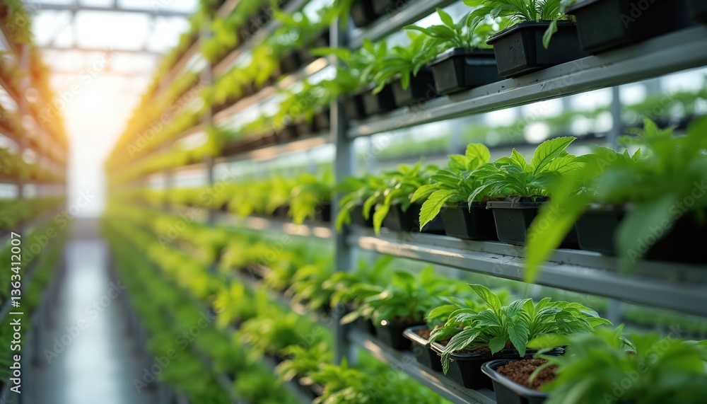 Indoor automated hydroponics farm setup. Innovative techniques used in agriculture. Hightech smart farming tech. Smart cultivation of plants, salad in modern greenhouse. Eco-friendly farming. Indoor automated hydroponics farm setup. Innovative techniques used in agriculture. Hightech smart farming tech. Smart cultivation of plants, salad in modern greenhouse. Eco-friendly farming.