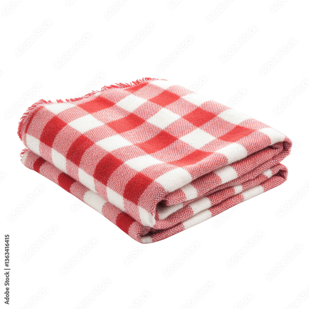 Red and White Plaid Blanket Red and White Plaid Blanket