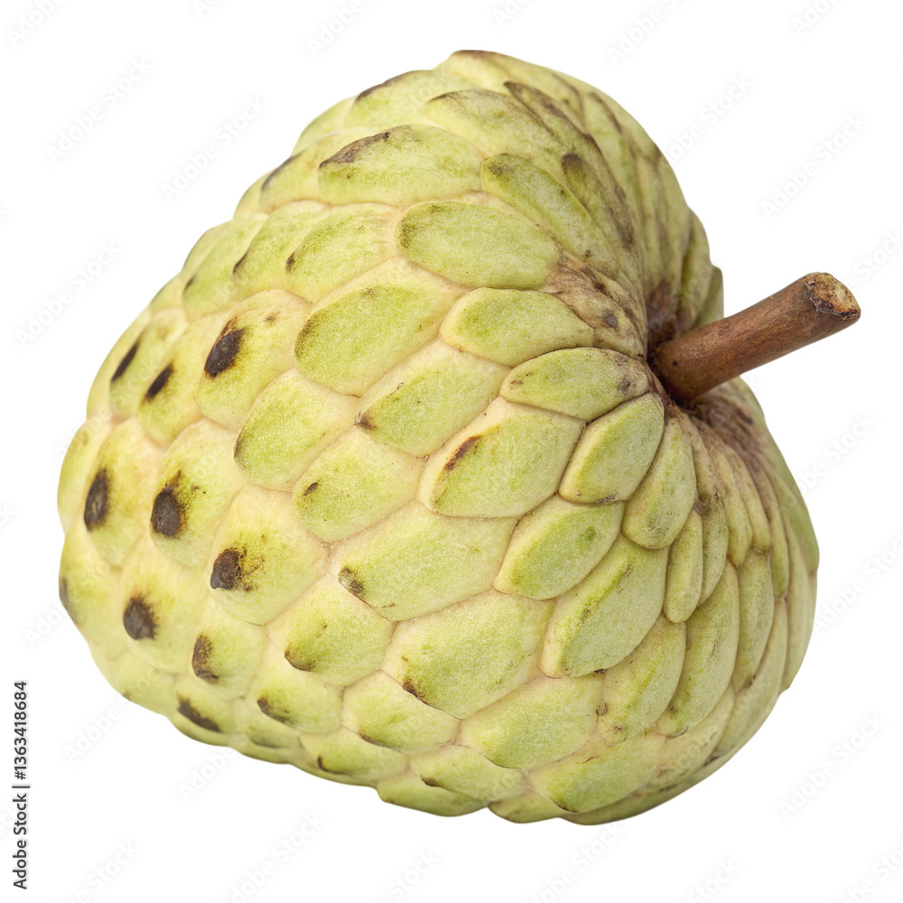 Fototapeta premium A single custard apple fruit transparent background